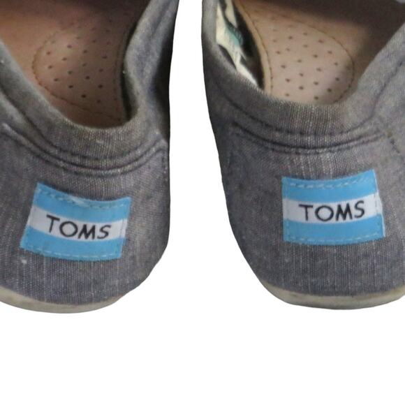 Toms Slip On Shoes Casual Flats Grey 7.5 - Picture 7 of 9